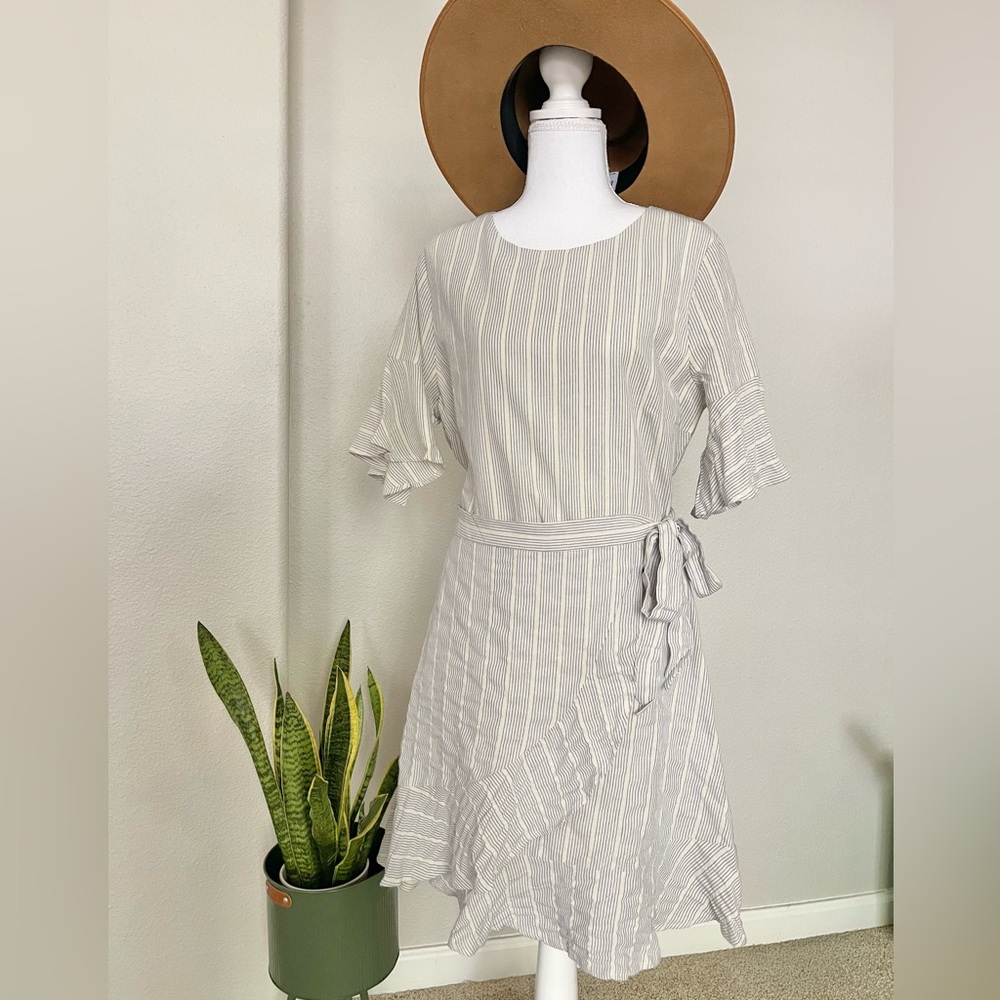 New - Lumiere Cute Stripe Wrap Summer / Spring Dress